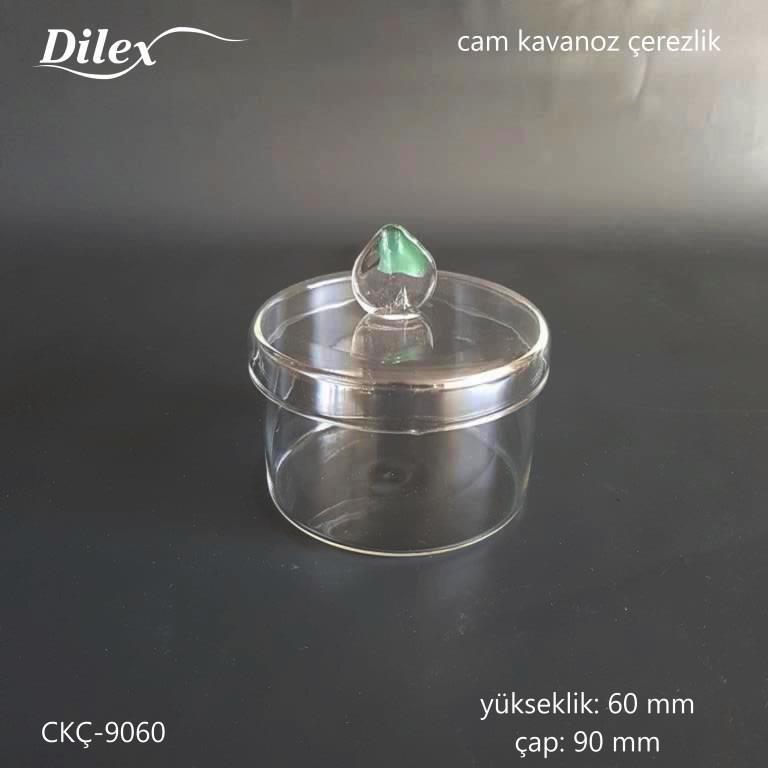 Dilex Yeşil Kulplu 60mm Cam Çerezlik